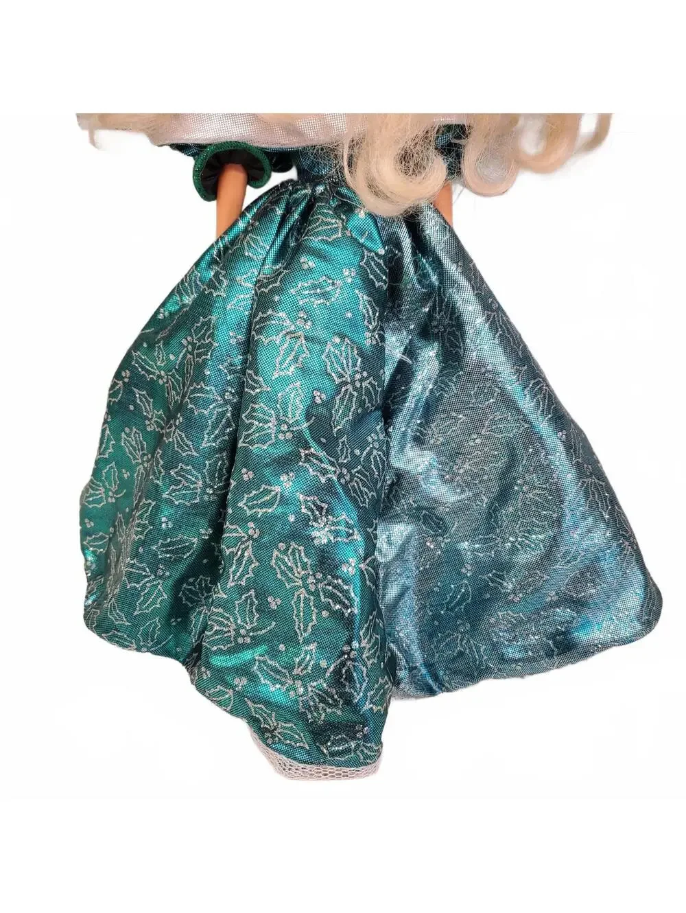 Vintage Barbie Christmas Holiday Fashion Doll Teal Holiday Gown Blonde Hair